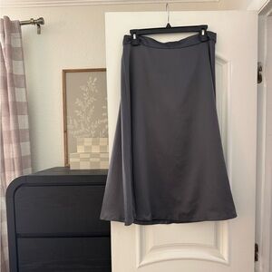 Ann Taylor Factory Charcoal Midi Skirt